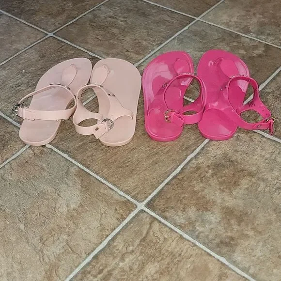 Michael Kors Jelly Lane Plate Sandals Flats Bundle Lot of 2 Pair Women Size 6 - Picture 4 of 9